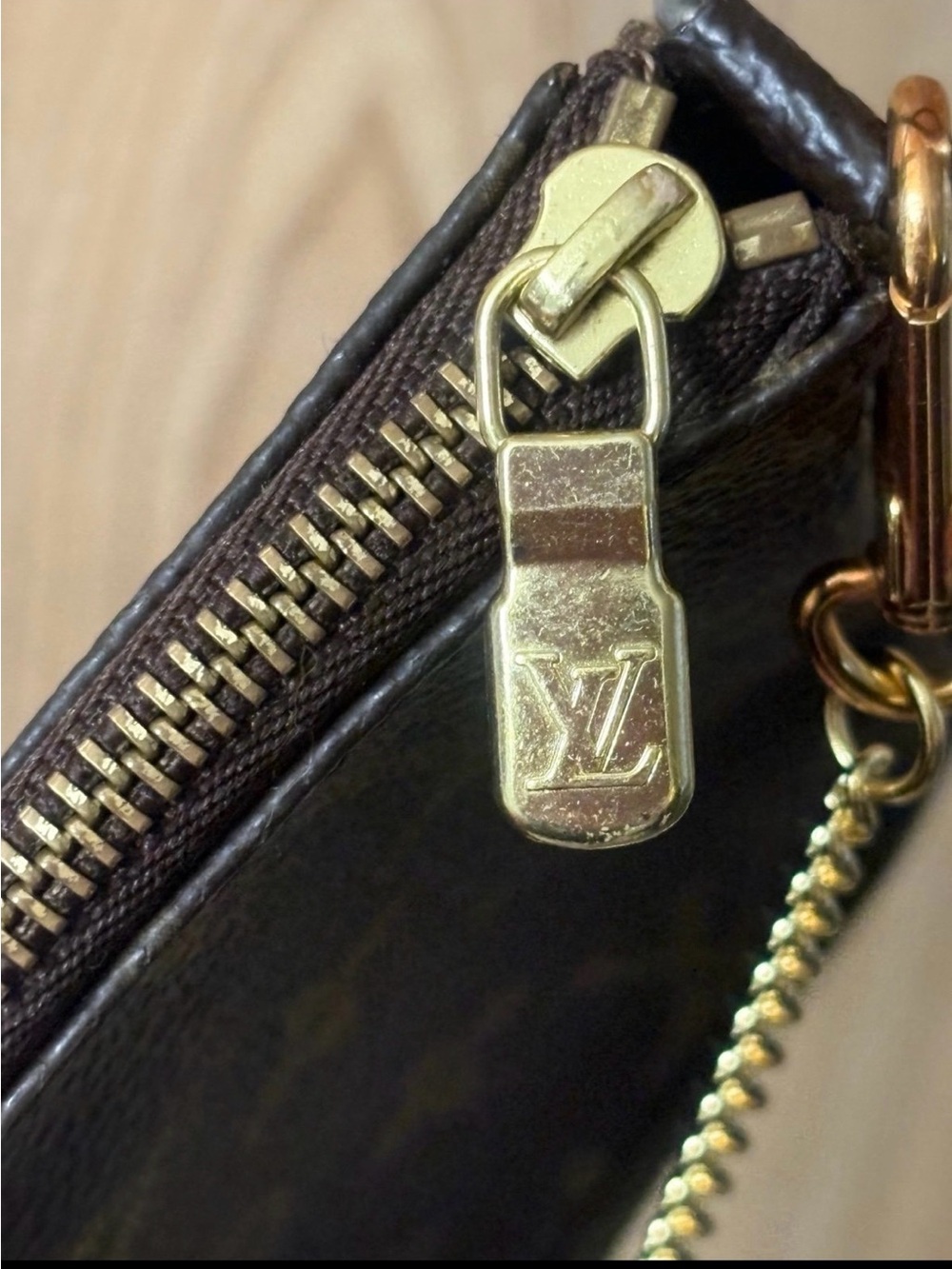 Authentic Louis Vuitton LV Accessories Pouch Pochette Accessoires Brown Monogram - Picture 9 of 12
